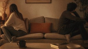 Pareja que siente las señales de que tu relación necesita terapia de pareja