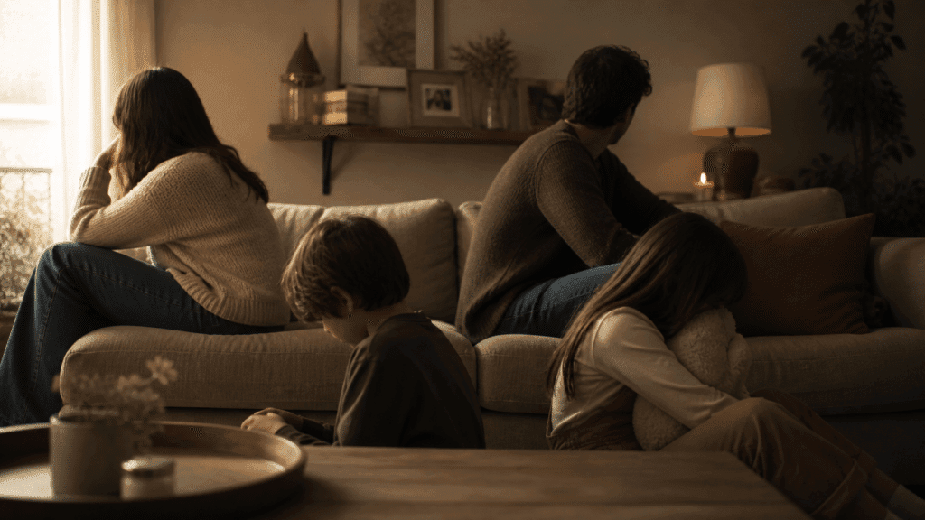Familia que necesita terapia familiar online
