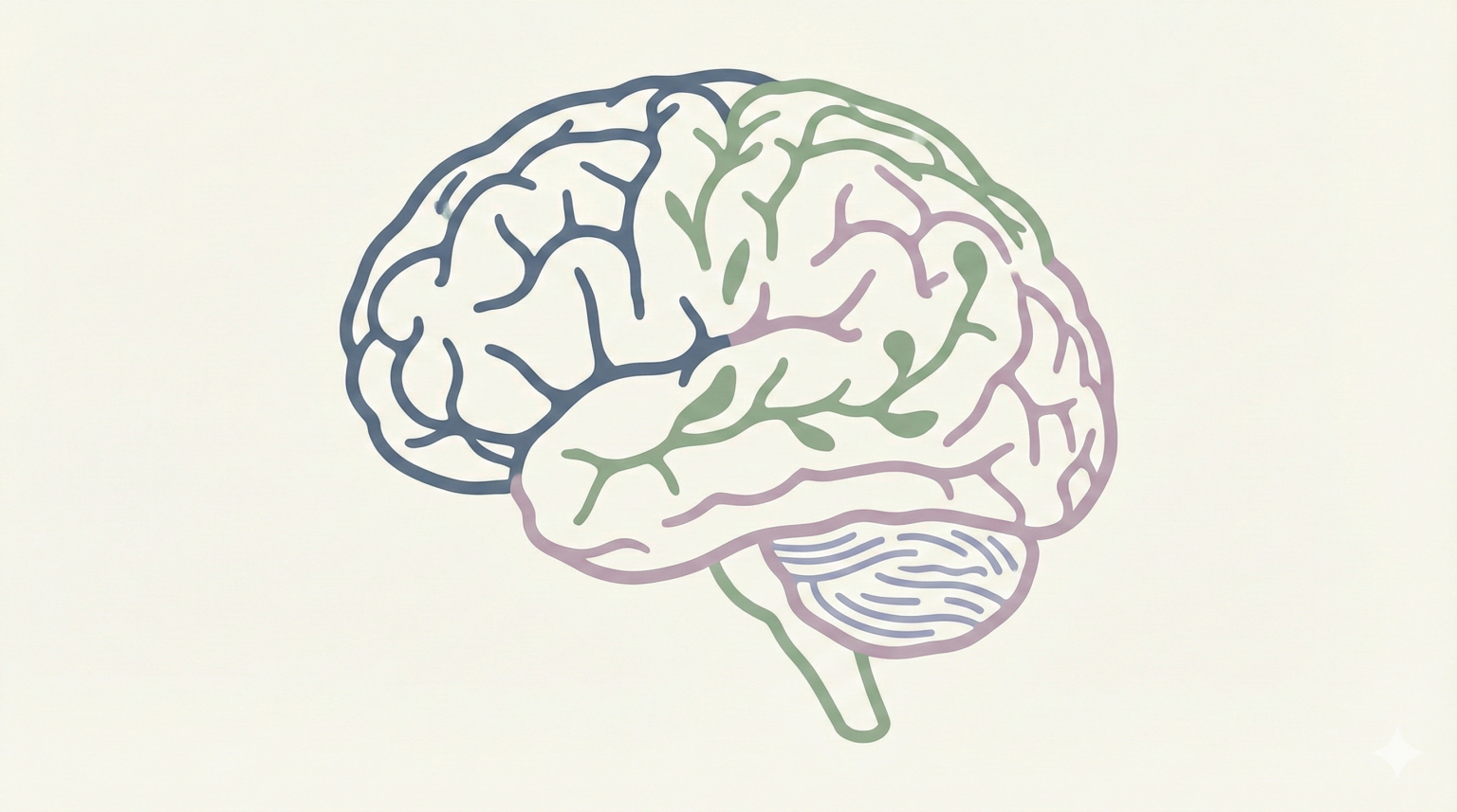 Ilustración de un cerebro humano rodeado de conexiones neuronales con colores suaves, representando la neuropsicología de forma accesible y no intimidante. Pregunta ¿qué es la neuropsicología?